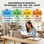 ساخت اسم با پسوندهای ung, heit, keit, schaft در آلمانی + قوانین آرتیکل
