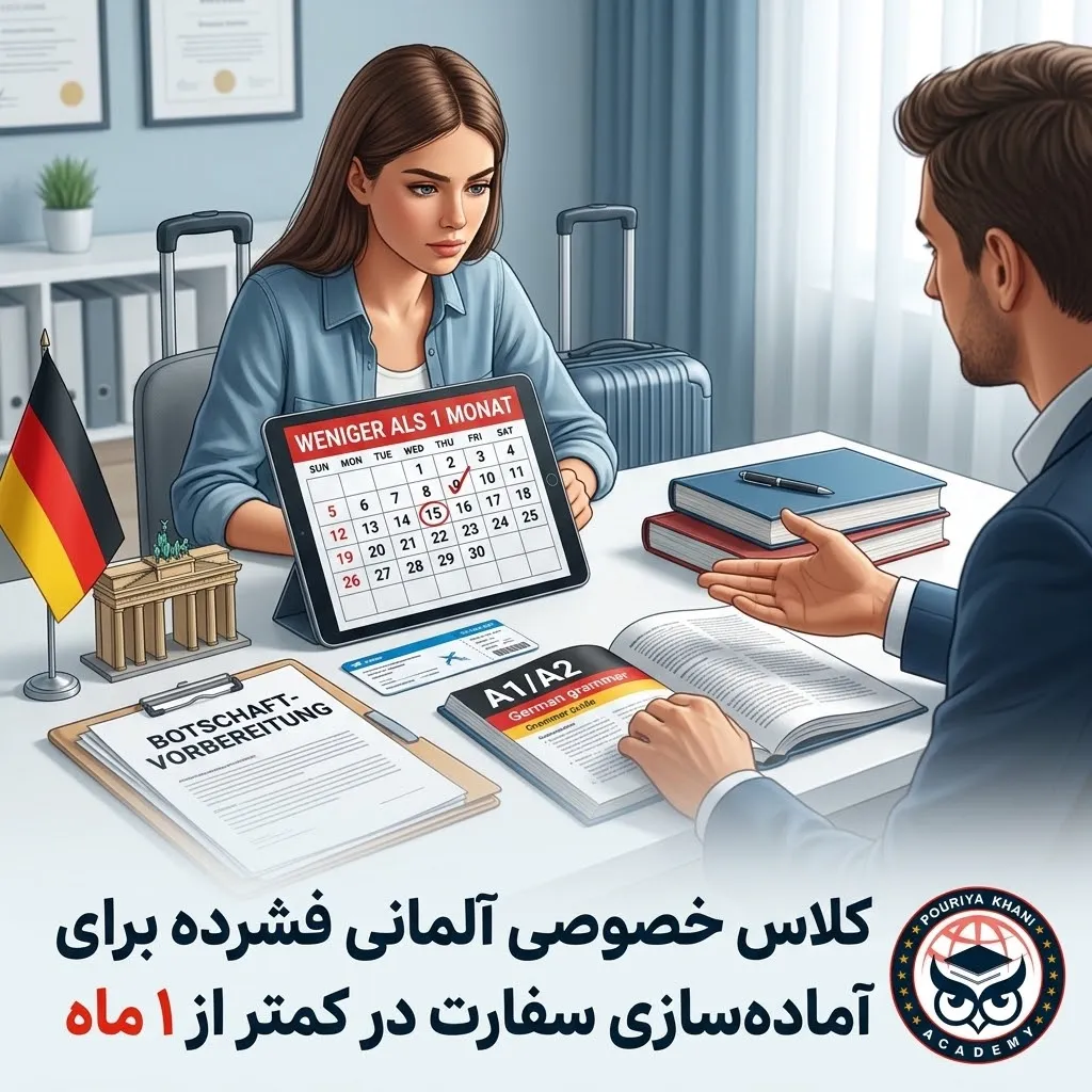 تصویر شاخص برای مقاله کلاس خصوصی آلمانی فشرده برای آماده‌سازی سفارت در کمتر از ۱ ماه