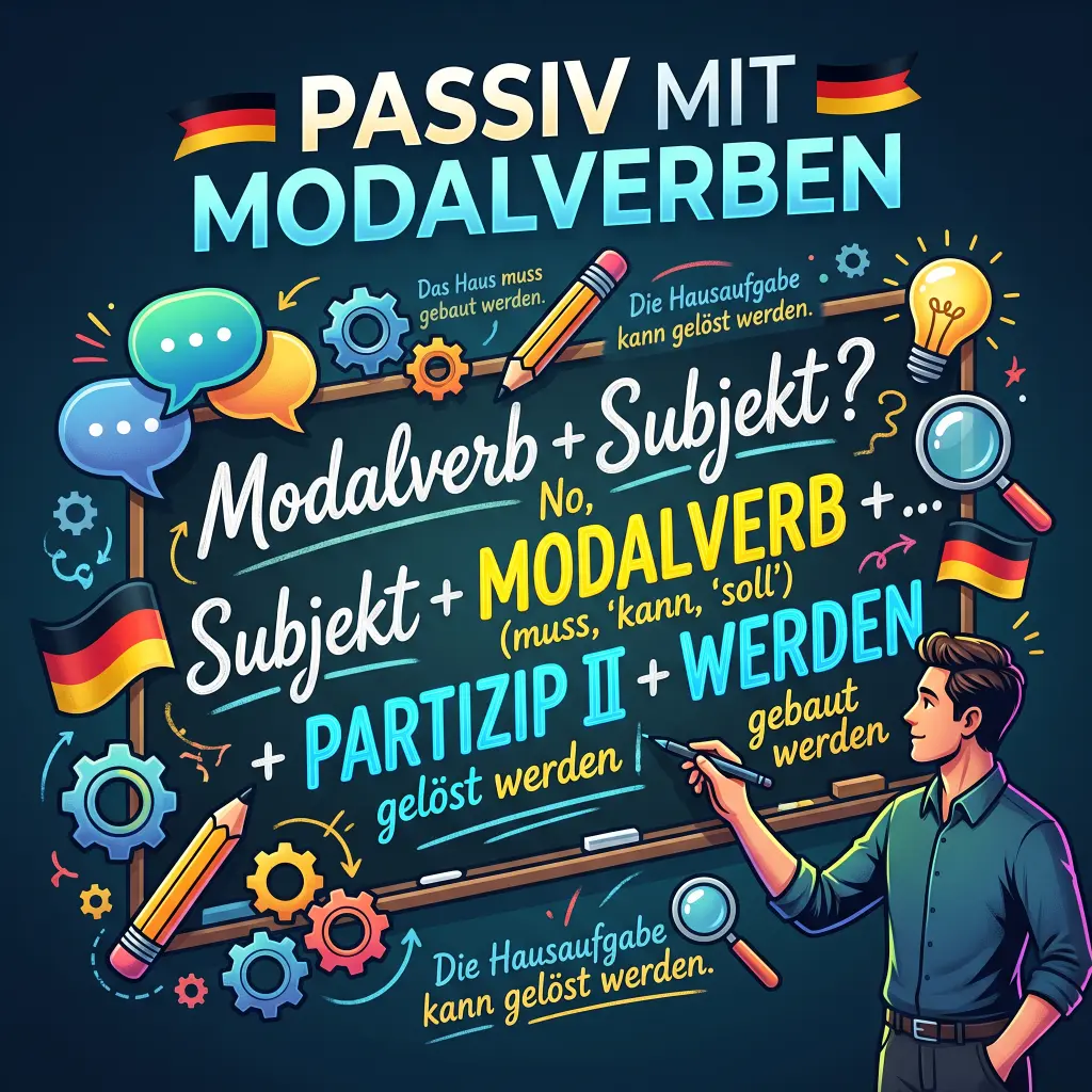 Passiv با افعال مدال