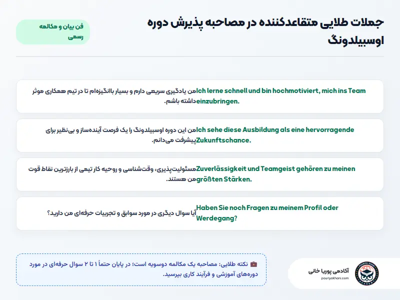 اصطلاحات پیشرفته و ساختارمند برای موفقیت در روز مصاحبه کاری آلمان